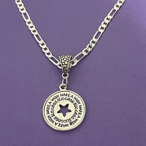 26 inch Silver Star Pendant Necklace